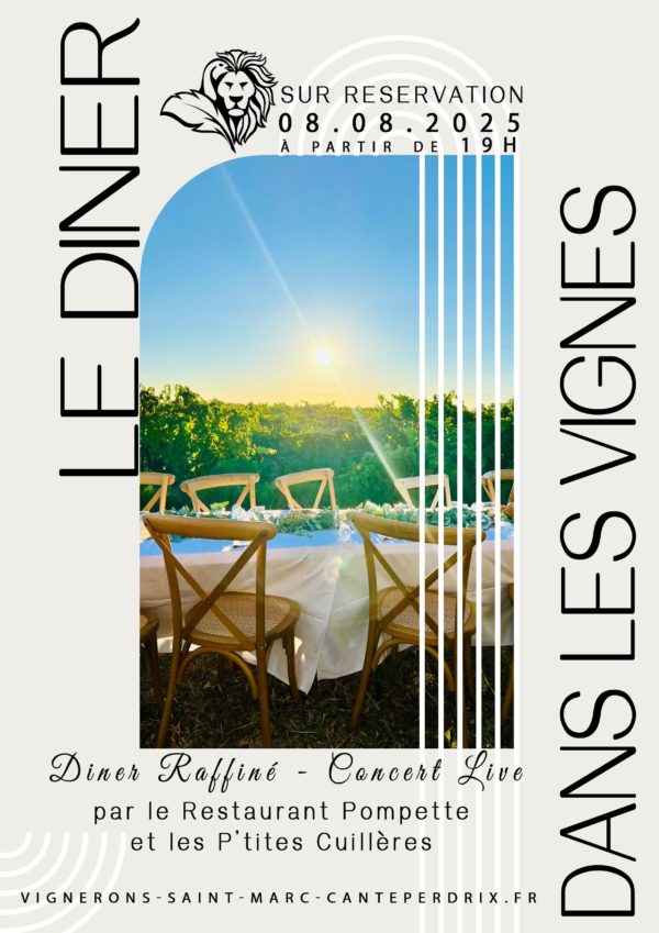 Billet Dîner dans les Vignes 2025